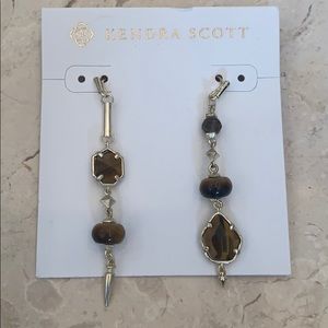 NWT tigers eye earrings “Rhys” style